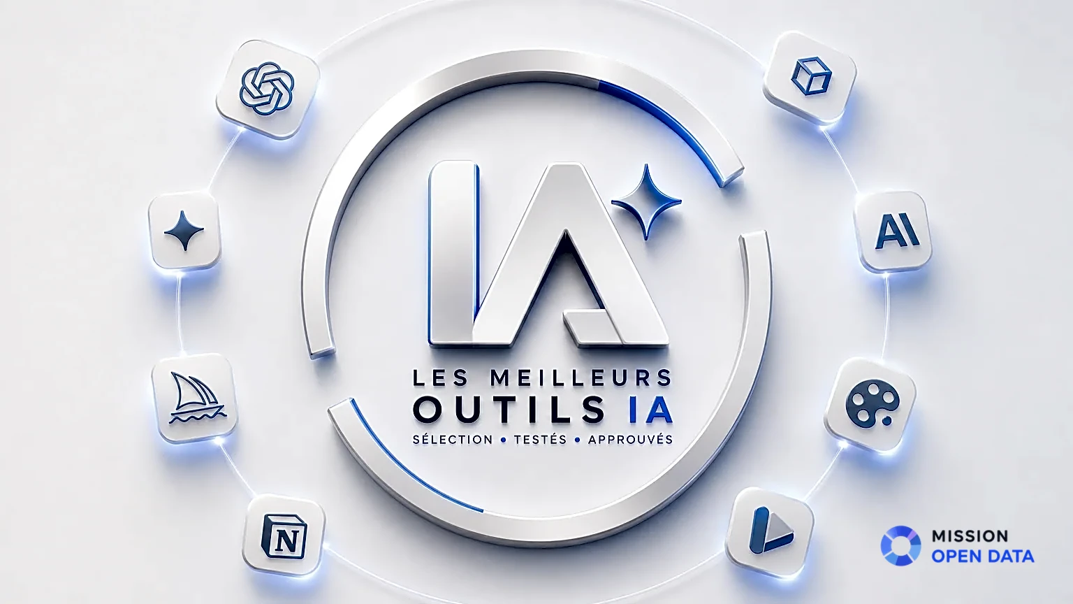 Logo des meilleurs outils d'intelligence artificielle présentés dans l'article.